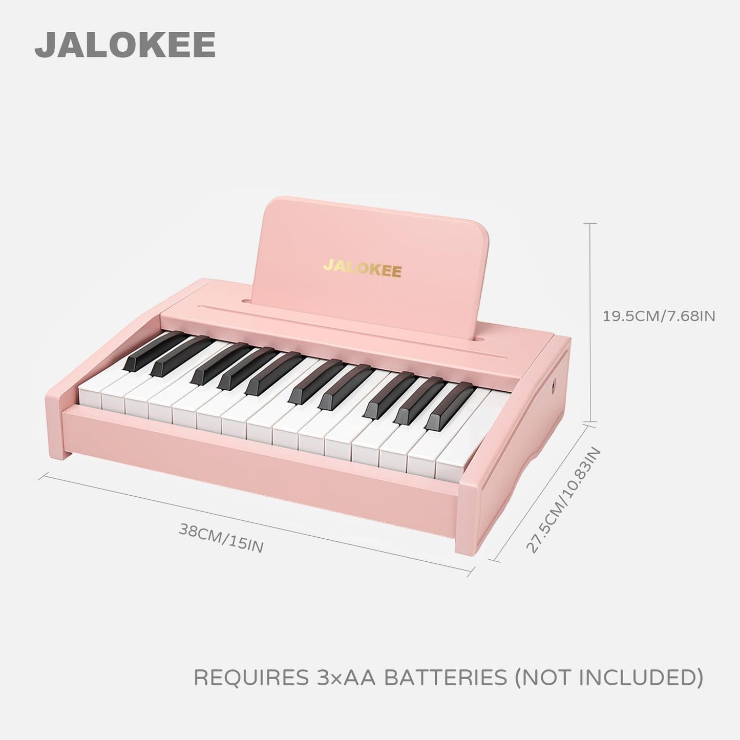 Kids Piano Keyboard, Digital Piano for Kids, Music Educational Instrument Toy, Wood Toy for 3+ Girls and Boys (Pink, 25 Keys)