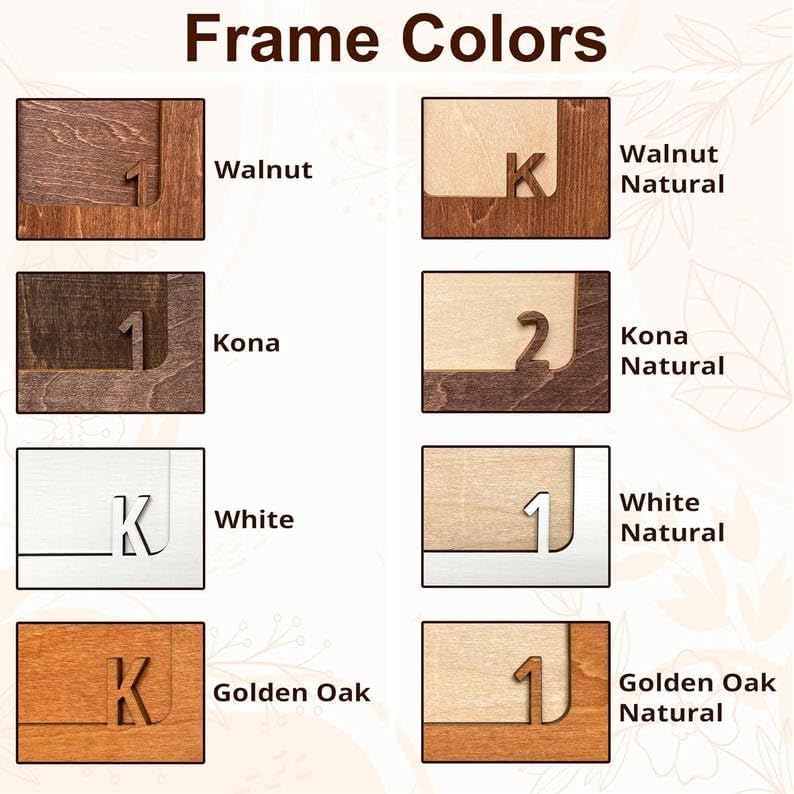 Personalized My First Year Photo Frame | 12 Months Picture Frame For Baby First Year | Displays One 5x7 Photo and Twelve 2x3 Pictures | Birthday Party Decor Newborn Memory Keepsake, Style MP2