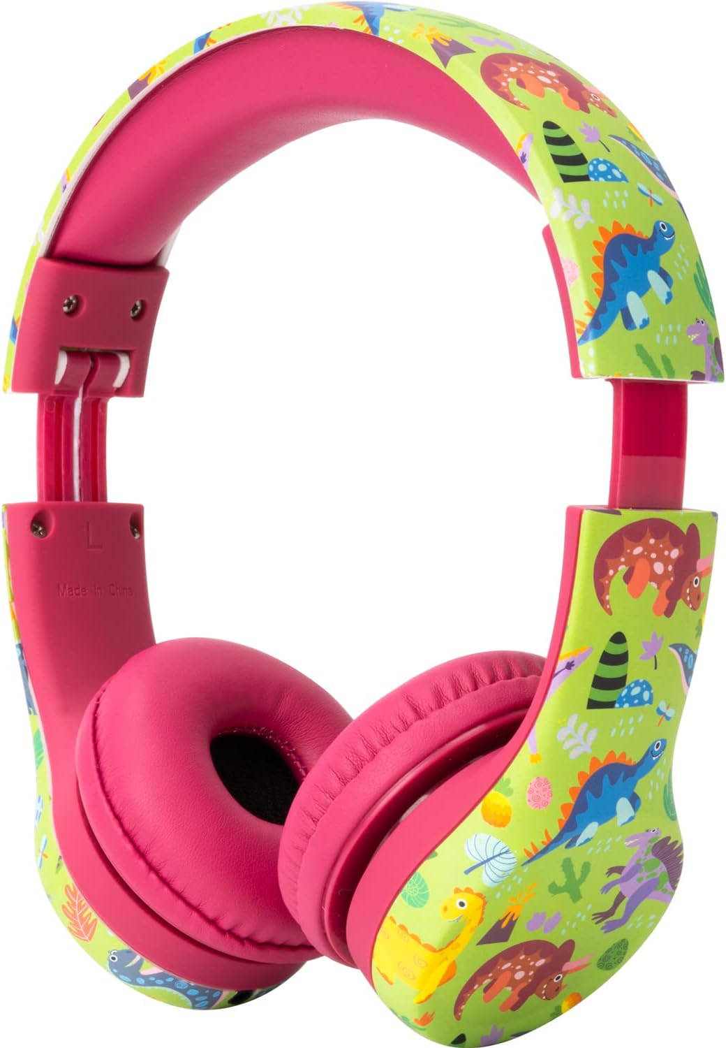 Snug Play+ Kids Headphones – Volume Limited 93dB for Safe Listening – Foldable, Durable Headphones for Toddlers, Boys & Girls – Tangle-Free Cord – Ideal for Travel, School, Tablets - Dinosaurs