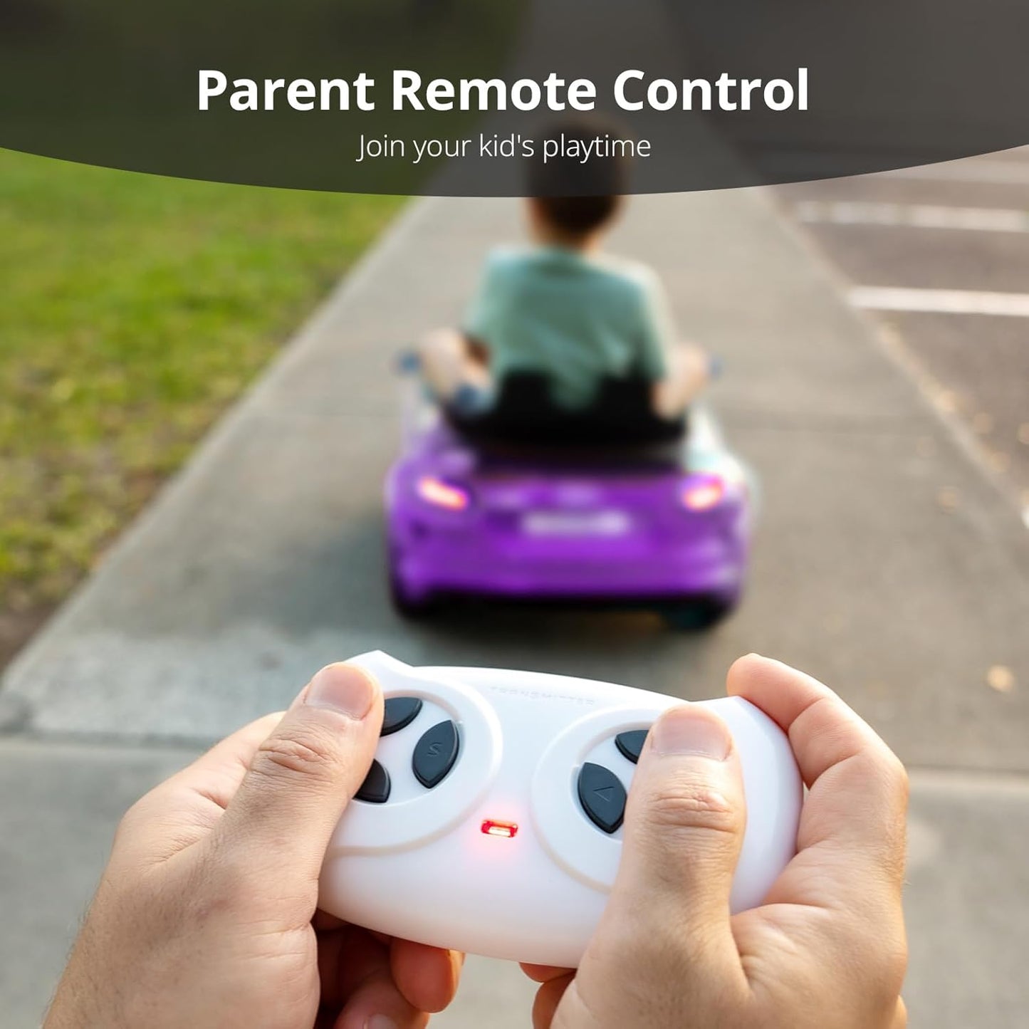 Electric Ride on Car for Kids, Licensed Audi 12V 7Ah Kids Ride-on Toy for Toddlers Girls with Remote, Bluetooth - Purple