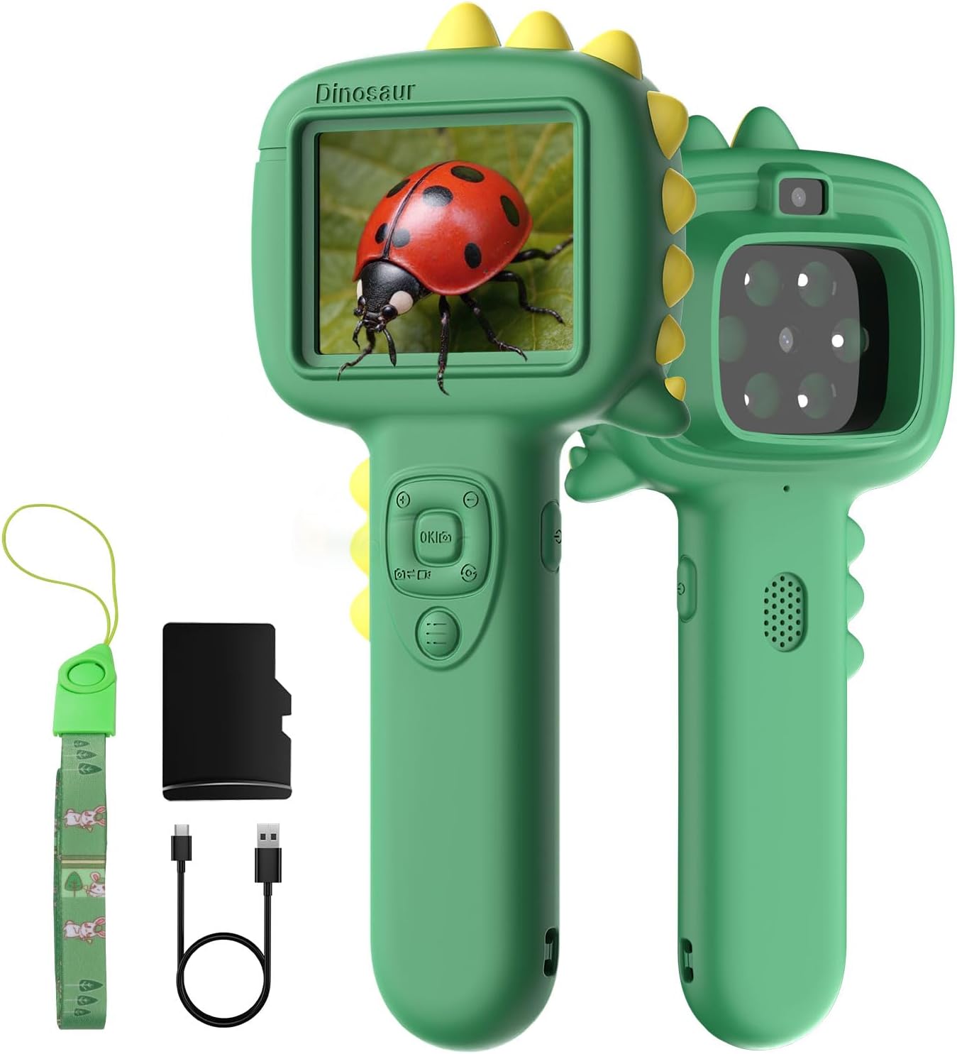 Microscope Camera for Kids Gifts Toys- Handheld Pocket Microscopes with 2.4" Screen and Autofocus - Mini Digital Educational Science Kit for Christmas Birthday for Age 3-5 5-7 8-12 Girls Boys (Green)
