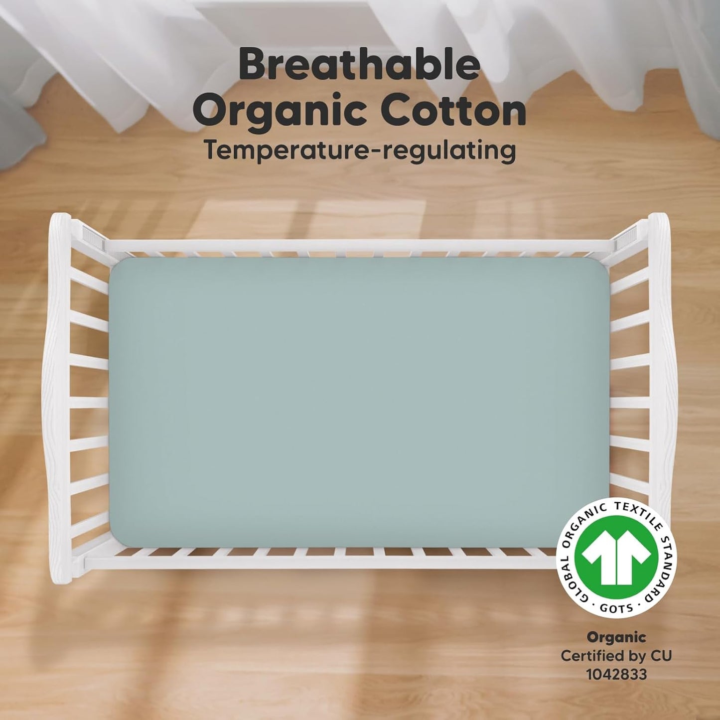 KeaBabies 2-Pack Organic Crib Sheets for Boys, Girls - 52x28 Fitted Crib Mattress Sheet Neutral, Breathable Jersey Cotton Cover for Baby Bed, Toddler Mattress, Soft & Cute Prints (Toasty)