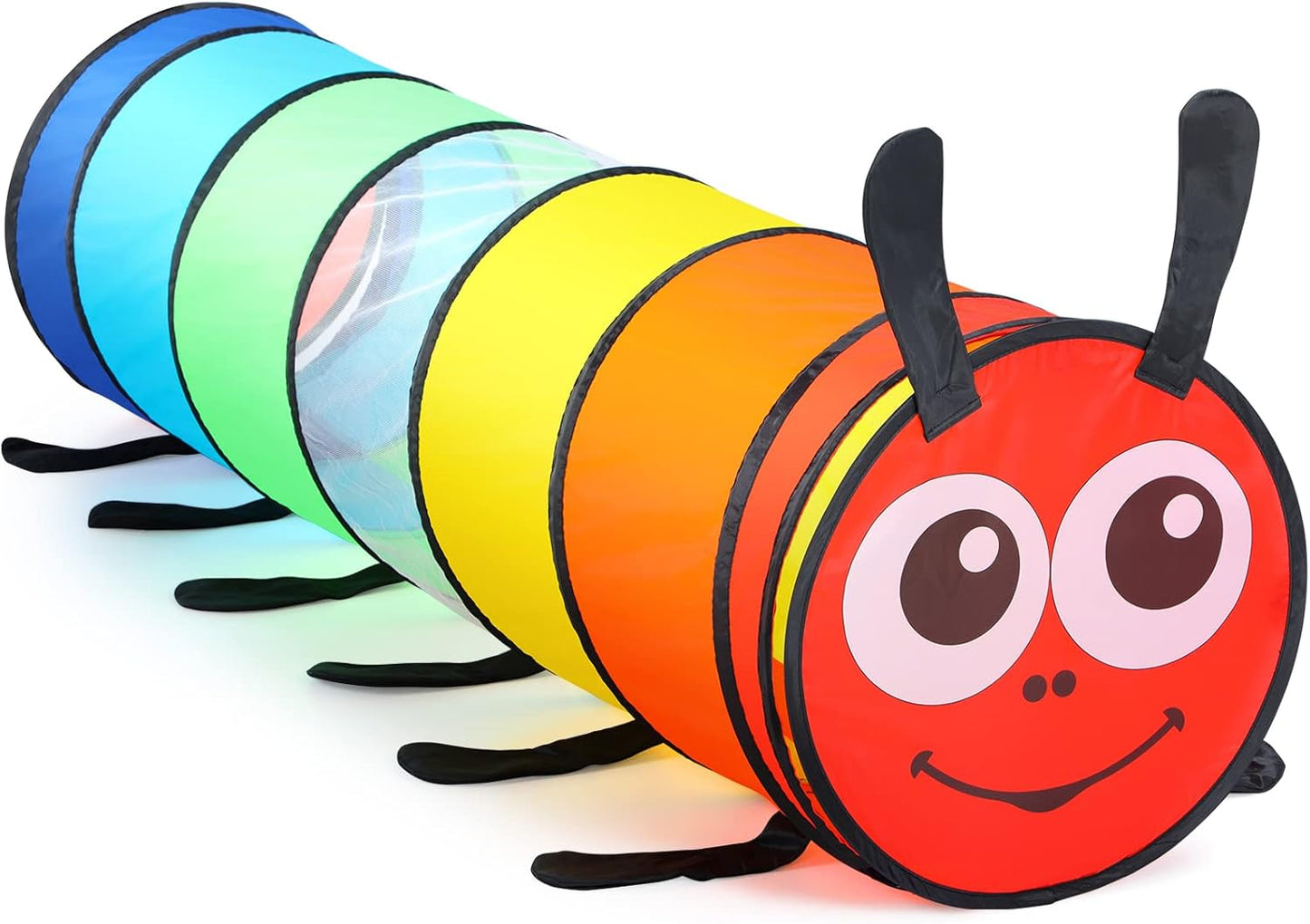 Moncoland Kids Play Tunnel for Toddlers, 6-ft Colorful Pop Up Crawl Through Tunnel Play Tent for Baby or Dog Cat, Collapsible Gift for Boy Girl Games Indoor Outdoor Toys