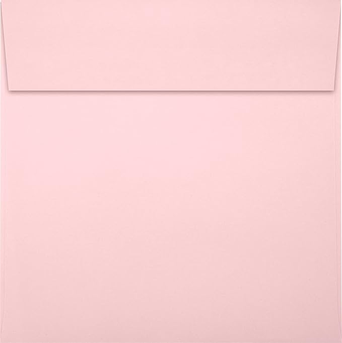 LUXPaper Square Invitation Envelopes | Peel & Press | 6 1/2" x 6 1/2" | Candy Pink | 80lb. Text | 50 Qty