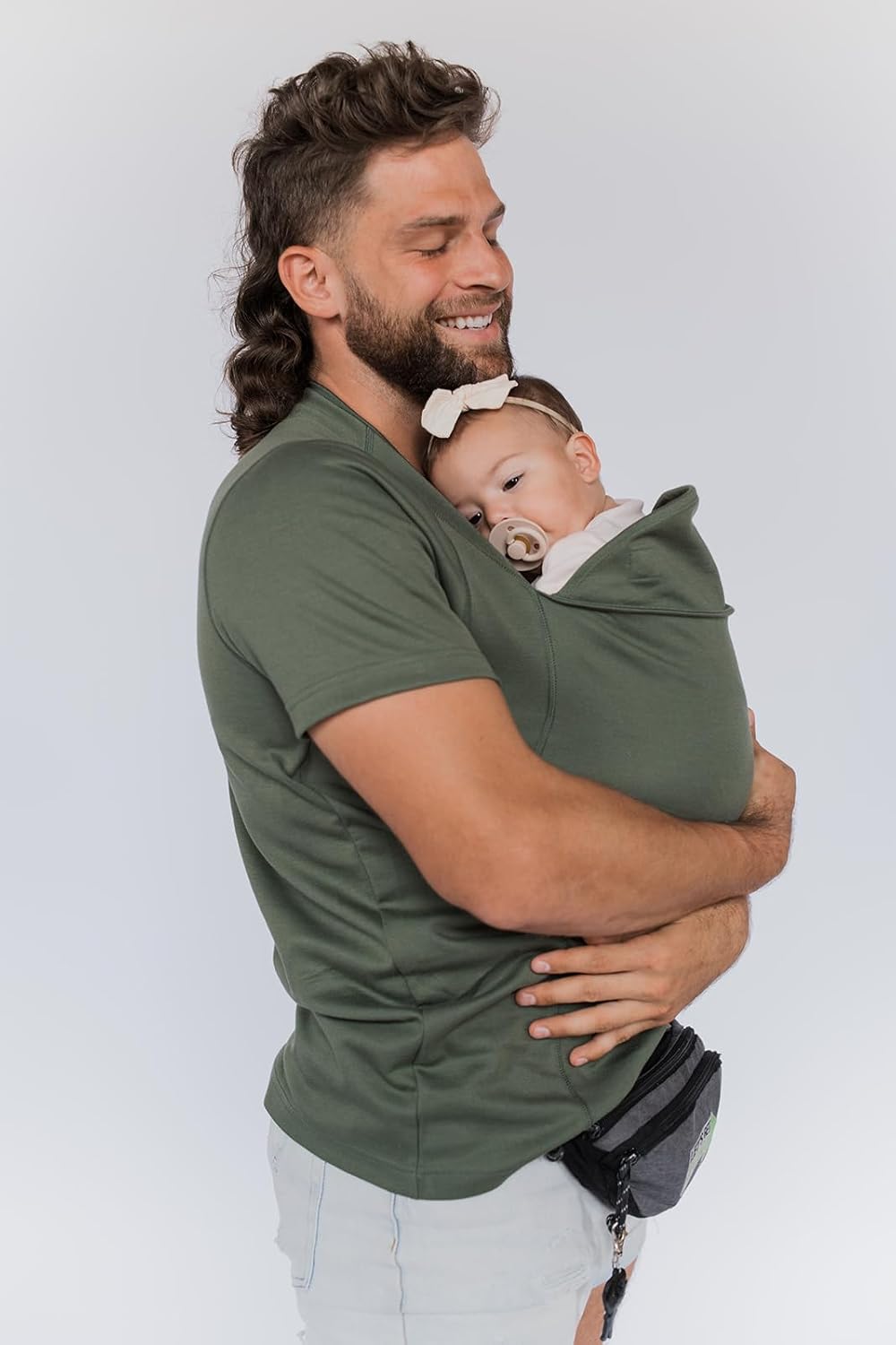 Lalabu The Dad Shirt | Hands-Free Baby Carrier for Dad with Kangaroo Pouch | Engineered for Bonding, Safety, & Comfort for Newborns Up to 15 Lbs. | CPSC Compliant