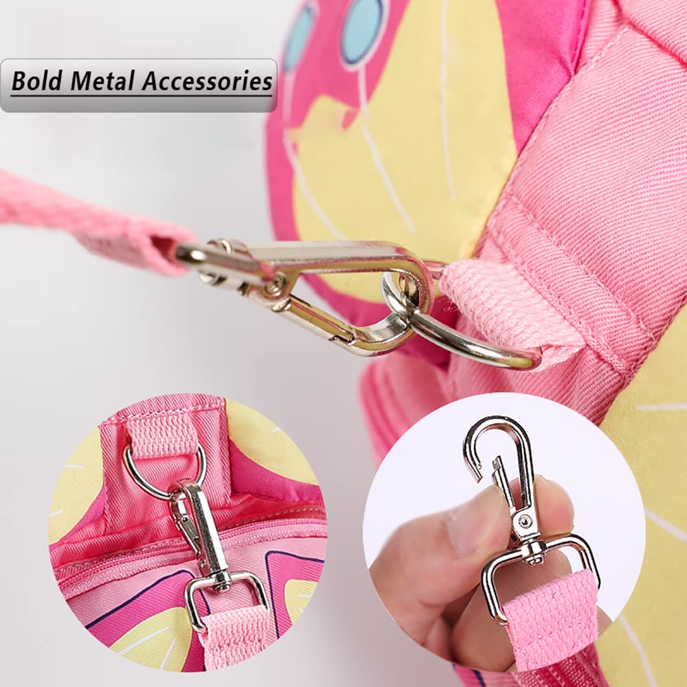 Toddlers Leash + Anti Lost Wrist Link Child Kids Safety Harness Kids Walking Wristband Assistant Strap Belt for Girl Pink Christmas Gift (PINK2)