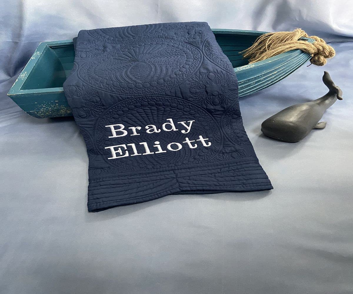 Personalized Baby Blanket Baby Quilt Monogrammed Blankets for Boys and Girls Embroidered Baby Gifts Monogram