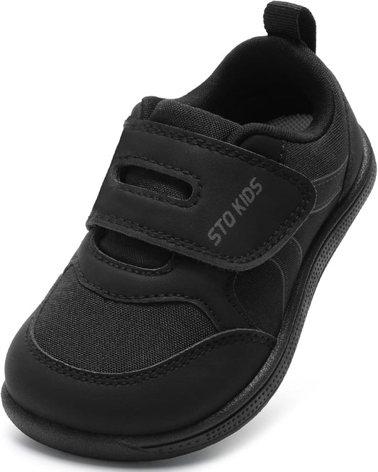 Toddler Wide Toe Box Barefoot Shoes Boys Girls Sneakers Kids Tennis Shoes Preschool Non Slip Lightweight Comfortable First Walking Shoes Running Outdoor Activities