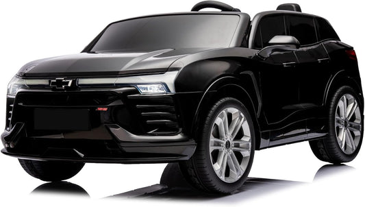 Hetoy 24V 2-Seater SUV Licensed Chevrolet Blazer Ride On Car Toy w/Parent Remote Control, 3 Speeds, Wireless Music, MP3 Player, Electric Car for Kids Ages 3-8, Black
