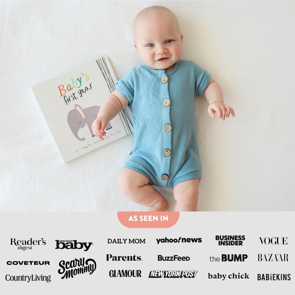 Lucy Darling Little Animal Baby Memory Book – First 5 Years Keepsake Journal & Photo Album for Baby Boy/Girl, Gender-Neutral Milestone Book, Thoughtful Gift for New Moms