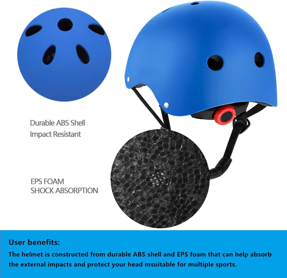 Kids Bike Helmet for Ages 2-14, Adjustable Safety Toddler Helmet with Protective Gear Set, Skateboard Scooter Helmets with Knee Elbow Pads Wrist Guards