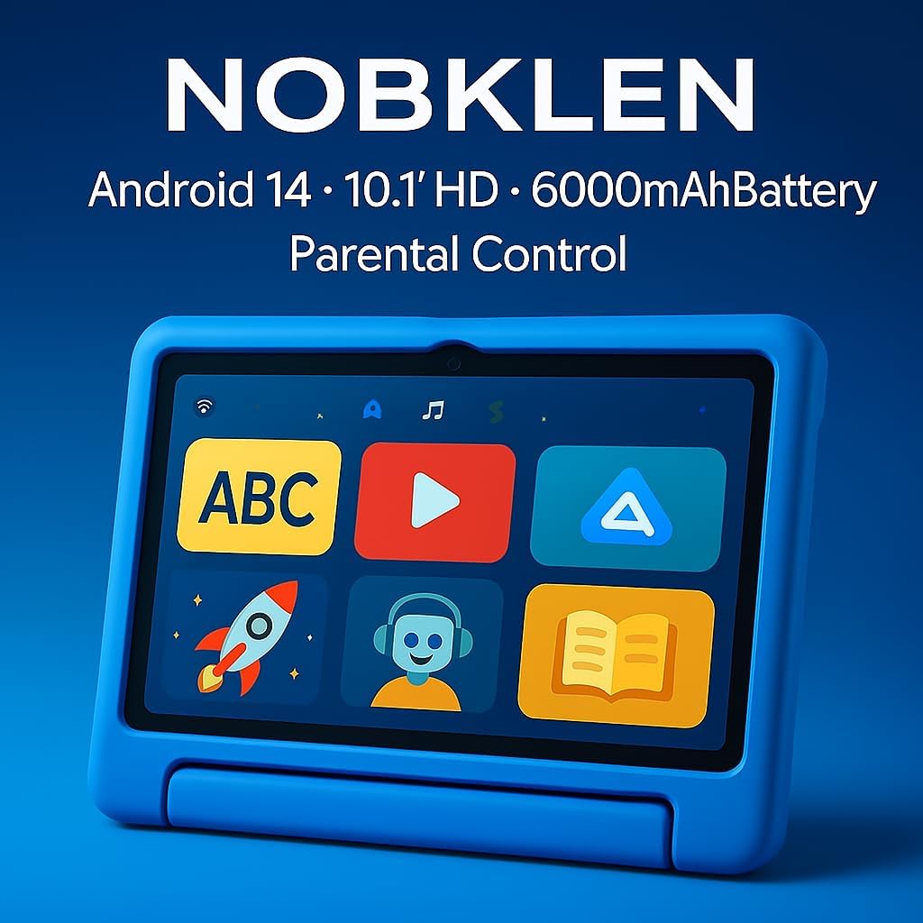 Upgraded Kids Learning Tablet – Octa-core Processor, 10.1" HD Display, Preloaded Educational Apps, Parental Controls, Kid-Proof Case, and Long Battery Life