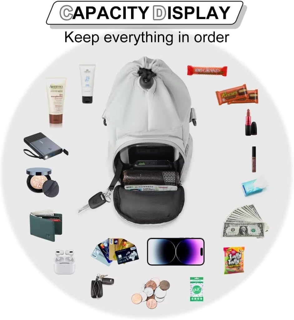 Water Bottle Holder with Strap, 4 Big Pockets with Compartment, 24oz/32oz/40oz Crossbody Water Bottle Carrier Bag