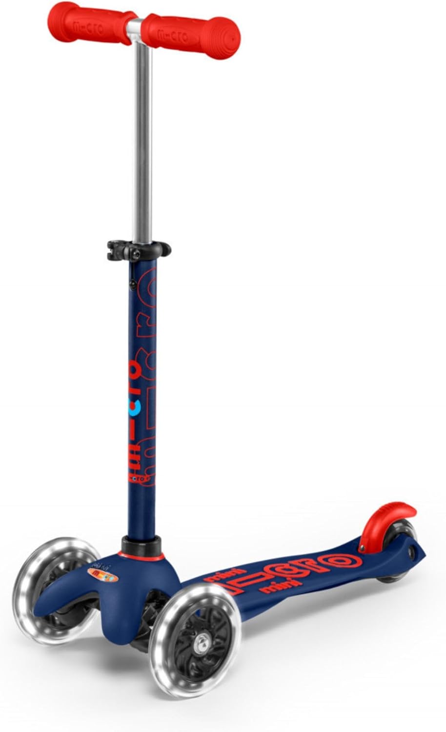 Micro Kickboard Mini Deluxe LED Three-Wheeled Lean-to-Steer Swiss-Designed Micro Scooter