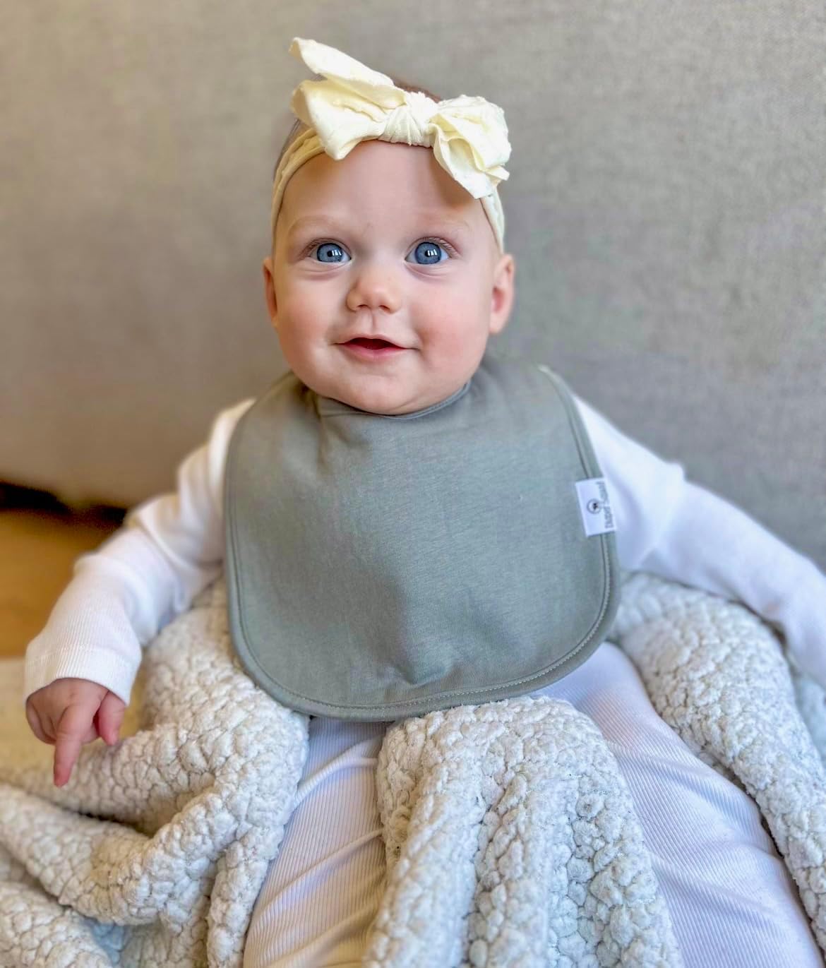 DiaperSquad's Baby Bibs for Drooling and Teething, Bibs for Boys, Baby Girl - Solid Cotton Baby Drool Bibs