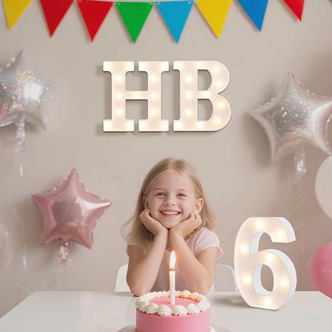 LED Marquee Light Up Numbers Sign - Lighted Birthday Numbers Sign for 20th Birthday Party Decoration, Bar Wall, Home, Table Room, Wedding and Christmas Decorations, Number 20