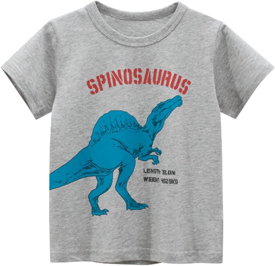 Boys' 4-Pack Excavator Short Sleeve Crewneck T-Shirts Top Tee Size 2-7 Years Toddler Boys' Value Pack Cotton T-Shirt