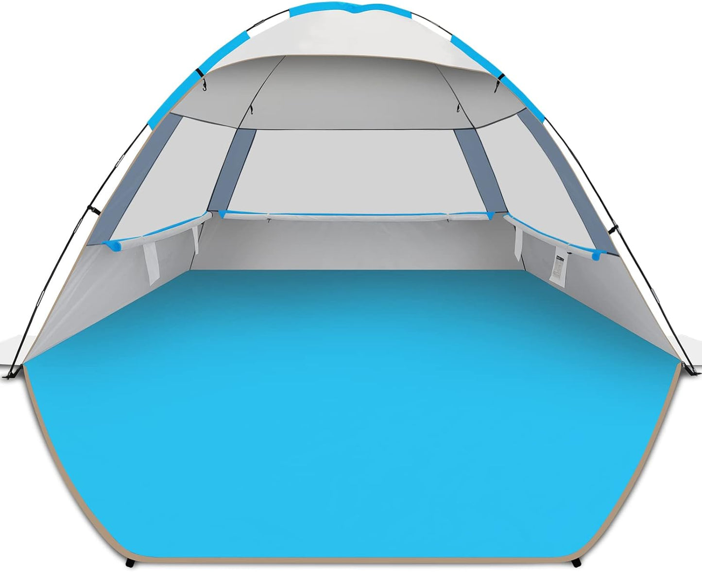 Gorich Beach Tent Sun Shelter for 3/4-5/6-7/8-10 Person with UPF 50＋ UV Protection, Lightweight & Easy Setup Beach Shade Canopy, Portable Beach Shade Tent Beach Cabana