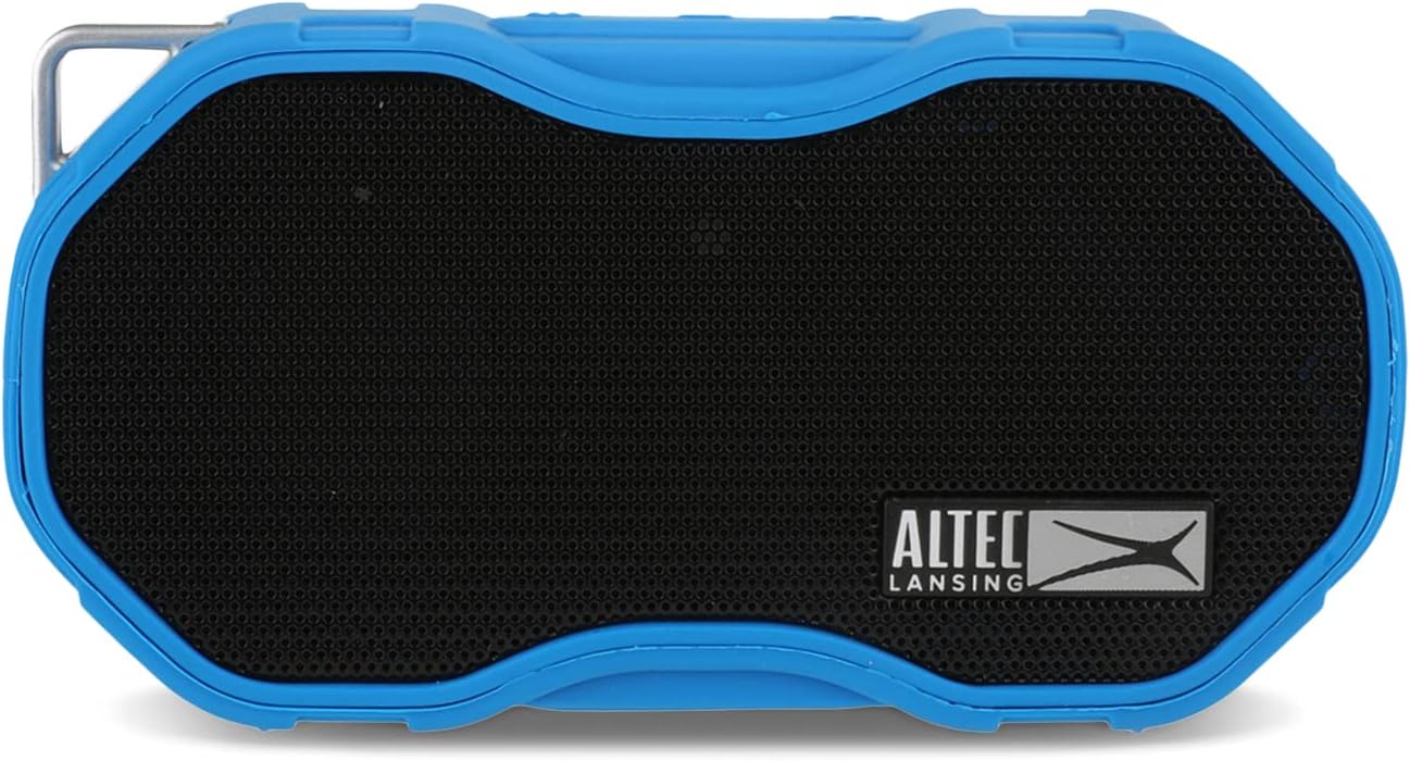 Altec Lansing Baby Boom XL - Waterproof Bluetooth Speaker, Wireless & Portable Speaker for Travel & Outdoor Use, Deep Bass & Loud Sound, 1 Pack, Blue