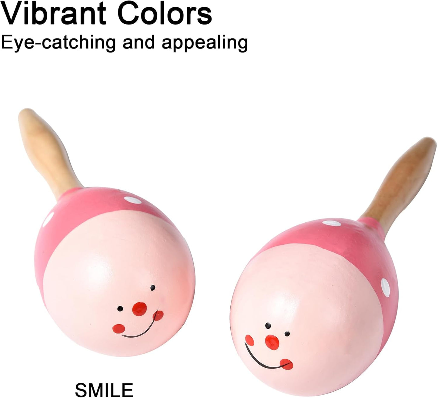 Maracas for Adults Kids Babies, Wooden Maracas Shaker Musical Instrument