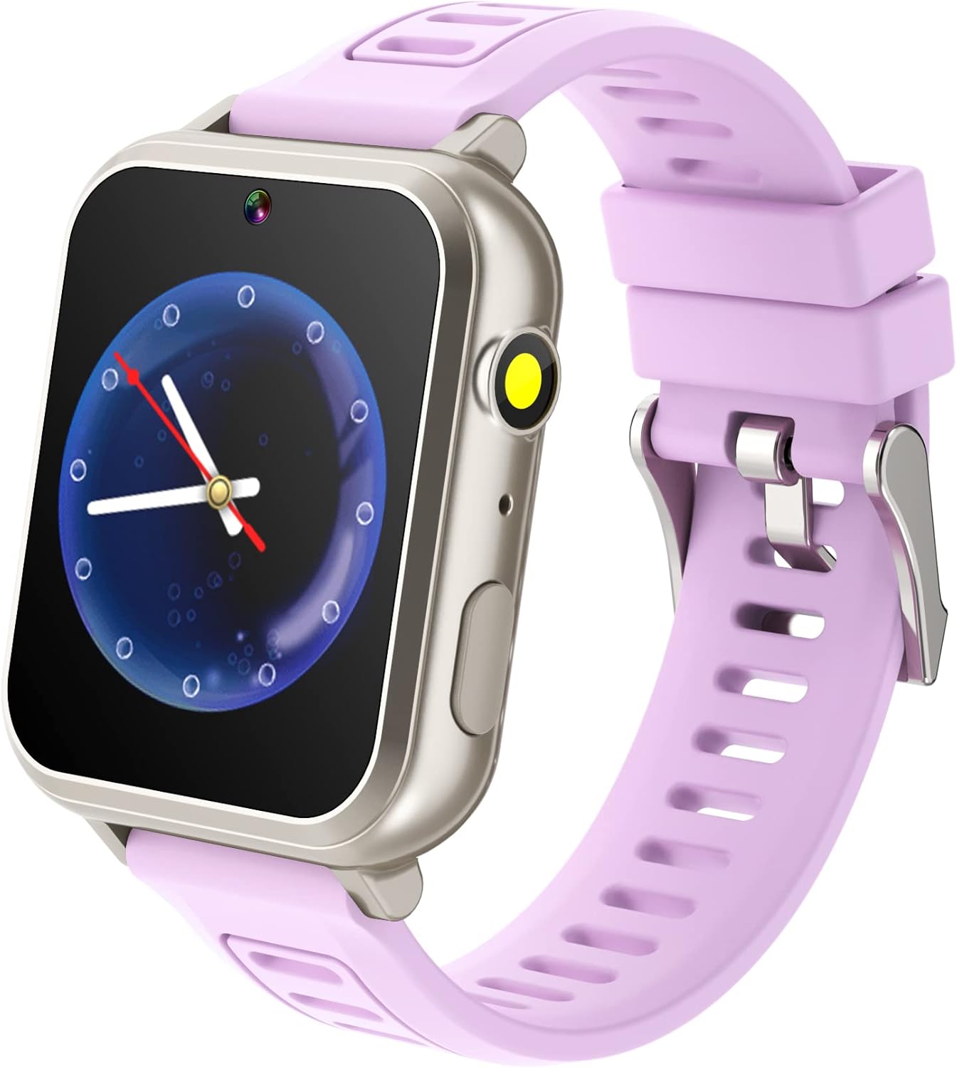 Kids Smart Watch for Boys Girls 6-12 with Pedometer Audio Book Camera Music Player Birthday Present Christmas (Silver Frame Purple)……