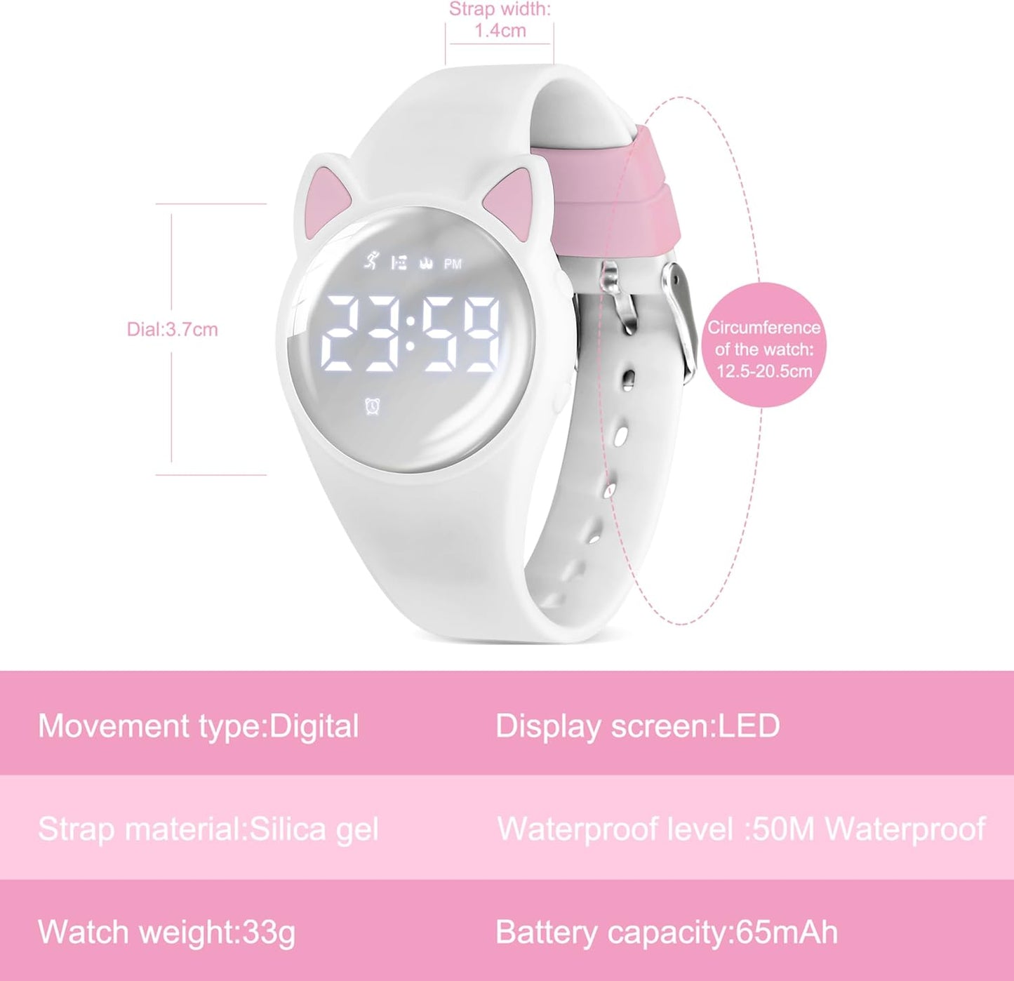Kids Watches for Girls Boys Digital Sport Watch with Step Counter Pedometer Vibration Alarm Clock, No App Waterproof Fitness Tracker Kids Watch Boys Girls Teens Students Ages 5-16