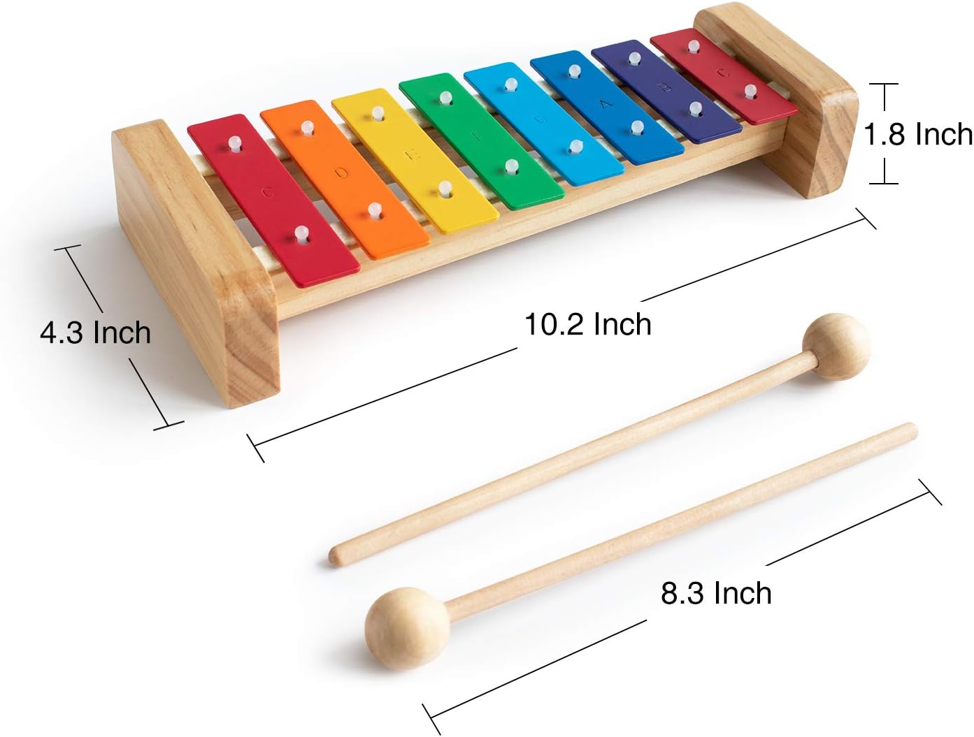 MUSICUBE Xylophone for Kids Wooden Xylophone with Mallets Orff Music Instrument for Educational Preschool Learning Baby Percussion Kit Professional Tuning Gift Choice for Children