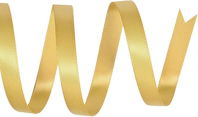 Aokbean 100 Pack Mini Pillow Candy Box Small Gift Boxes with 50 Yards Ribbon for Christmas Wedding Party Favor Gift, Jewelry or Soap Packaging (Gold)