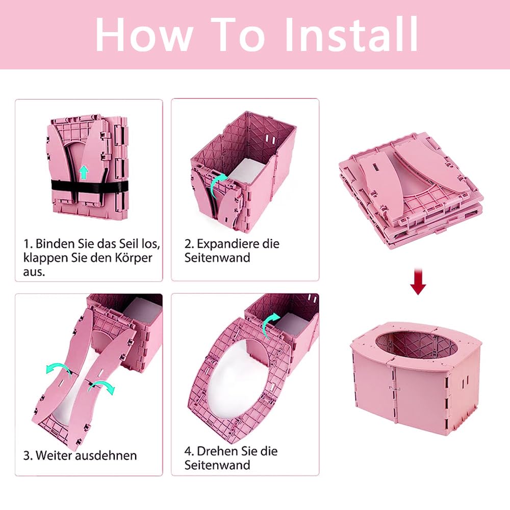 SunnySmile Travel Potty for Car，Travel Potty for Kids，Portable Potty for Toddler，Apply to Camping, Tourism, Outdoor, Indoor