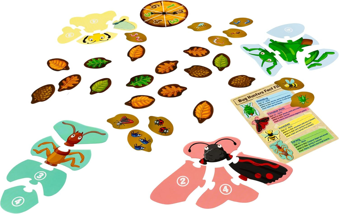ORCHARD TOYS Bug Hunters Game, Learn Counting and Observational Skills As You Race to Be 1st to Build Your Bug, Designed for 2-4 Players Aged 3+