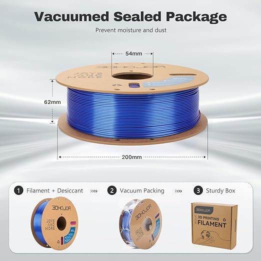 Silk PLA Filament 1.75mm Blue Purple Red Triple Color PLA 3D Printer Filament 3 in 1 Coextrusion 1KG Spool(2.2lbs) 3D Printing Filament Dimensional Accuracy +/- 0.03mm