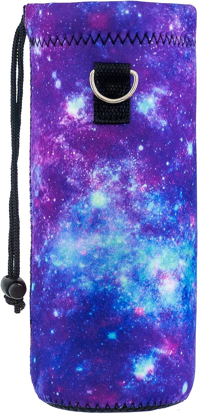 Neoprene Water Bottle Carrier Bag with Adjustable Shoulder Strap for Men Women Walking Hiking,Portable Insulated Holder Case for Stainless Steel/Glass/Plastic Bottles