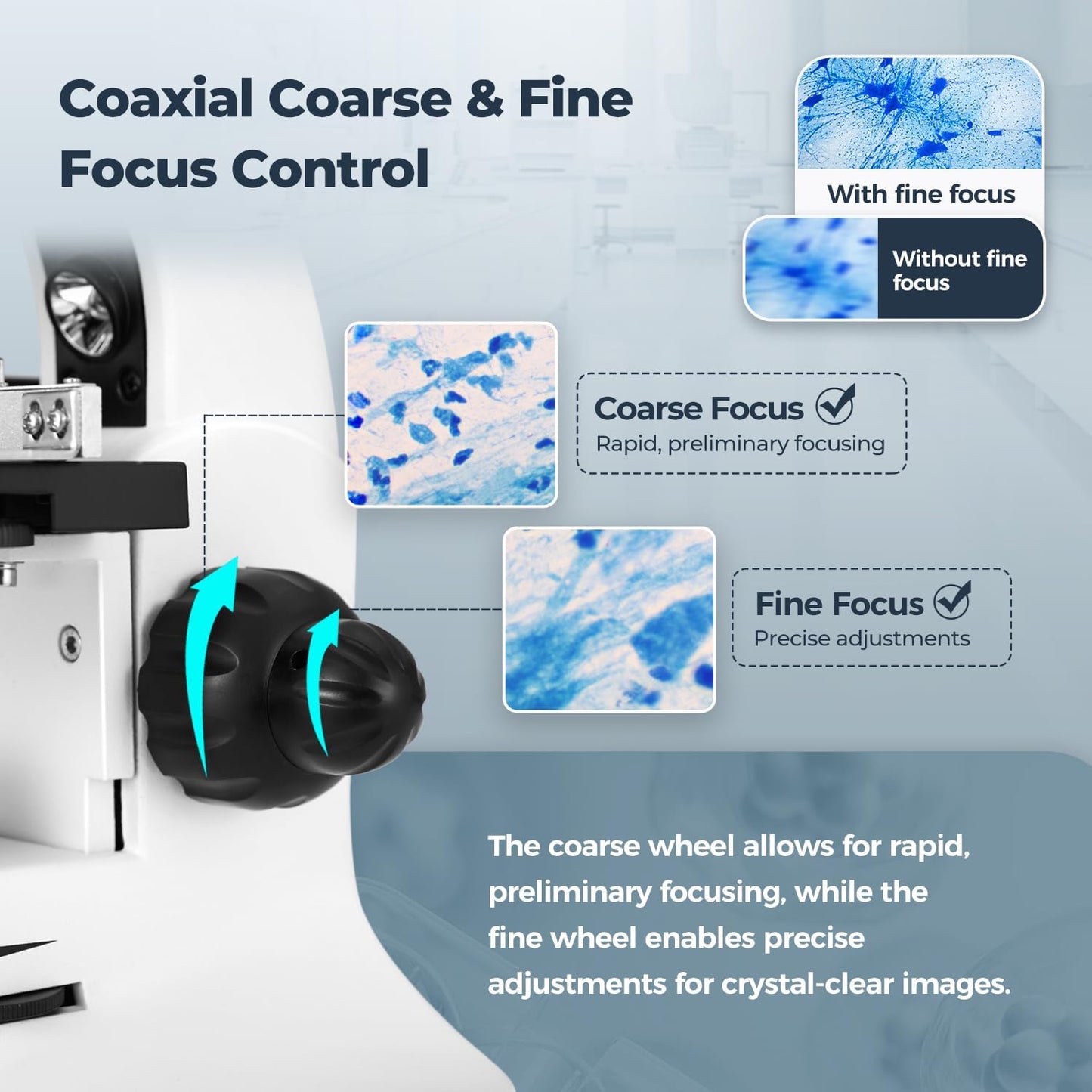 ESAKO 40-2000X Microscope for Kids Students Adults, with Mechanical Stage, Carry Bag & Slides Set Metal Body Microscope for Science Education School Laboratory