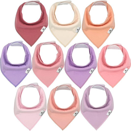 DiaperSquad's Baby Bibs for Drooling and Teething, Bibs for Boys, Baby Girl - Solid Cotton Baby Drool Bibs