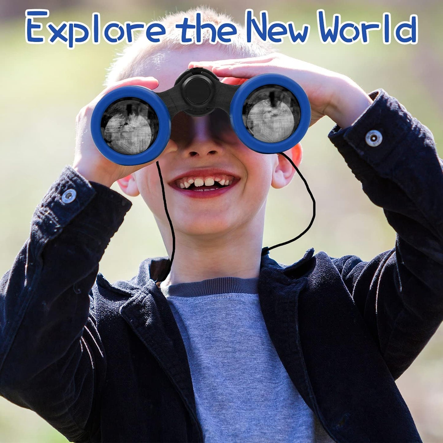 Scotamalone Kids Binoculars Shock Proof Toy Binoculars Set for Age 3-12 Years Old Boys Girls Bird Watching Educational Learning Hunting Hiking Birthday Presents