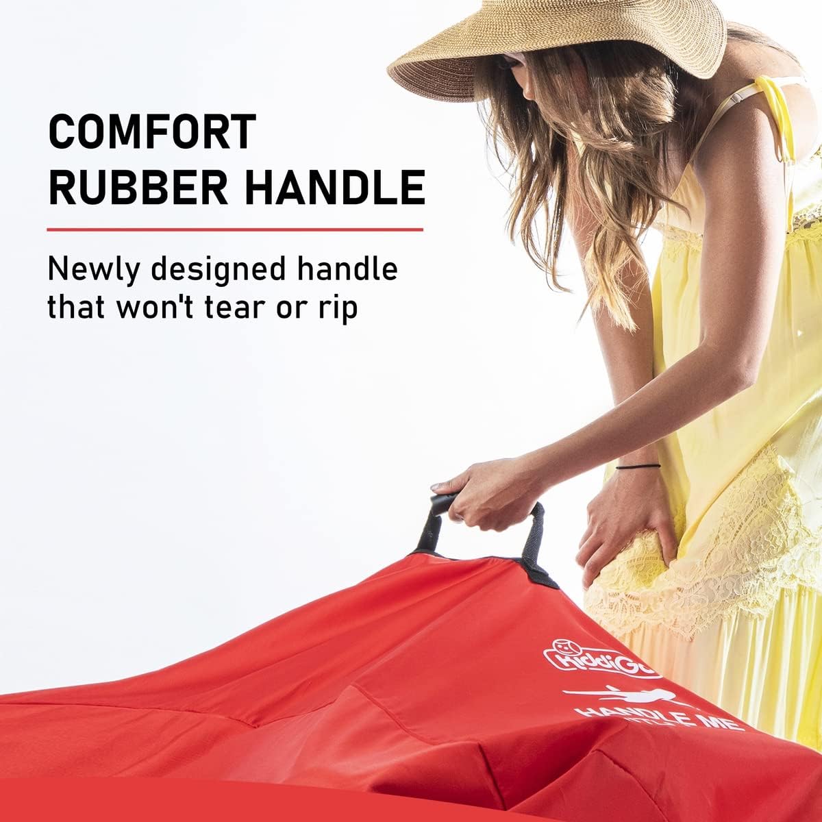 Travel Stroller Bag for Airplane, Red, 47" H x 24" W x 15" D, Fits Most Large, Single, Double, Jogging Strollers,Waterproof, Heavy-Duty Protection, Easy-to-Carry Design