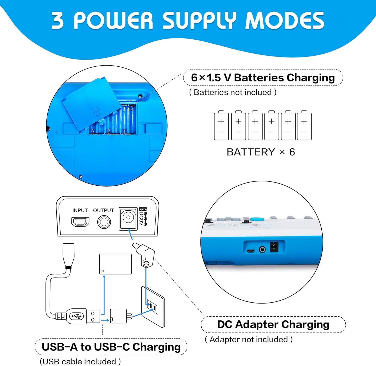 Lexington 32 Key Electric Keyboard, Small Digital Piano for Beginners, Mini Portable Musical Gift (EK3282, White)