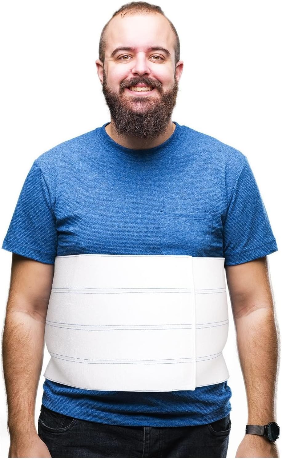 NYOrtho Bariatric Abdominal Binder,12-Inch Wide Elastic Belly Wrap for Plus-Size Men and Women,Post-Surgery Stomach Compression Garment for Hernia Surgery, Natural Birth, Abdominal Injuries