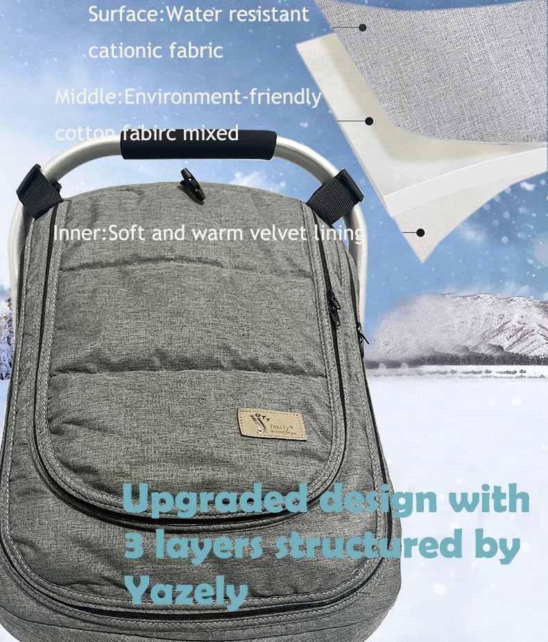 Car Seat Covers for Babies Winter - Baby Car Seat Cover Water Resistant,Universal Cold Weather Shield Carseat Covers Protection for Baby Warm and Cozy Carseat Cover for Infant Car Seat