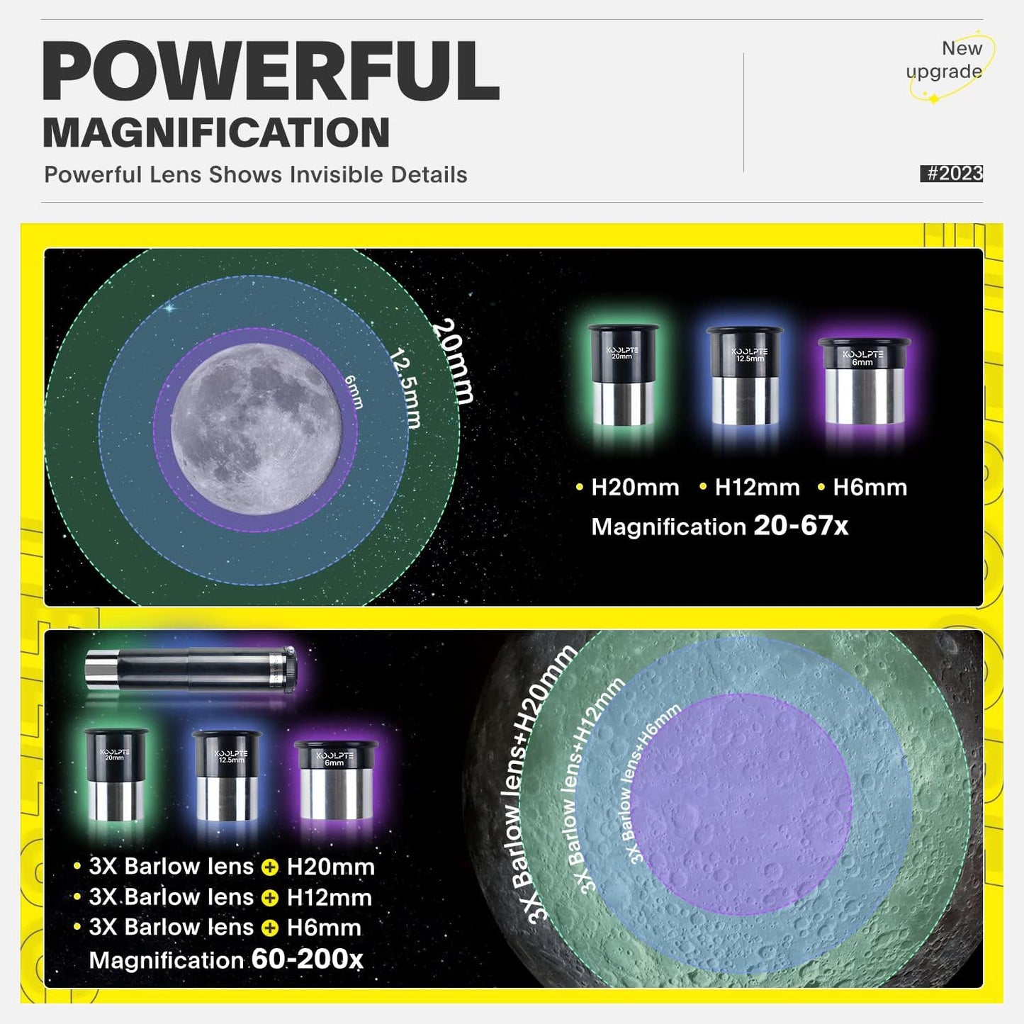 Telescope, 70mm Aperture 400mm AZ Mount Astronomical Refracting Telescopes (20x-200x) for Kids & Adults, Portable Travel with Tripod Phone Adapter, Remote Control, Easy to Use, Black