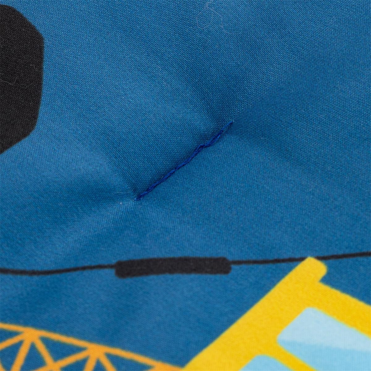 NTBED 4 Pieces Traffic Construction Toddler Bedding Set for Baby Boys,Truck Vehicles Excavator Cars Printed, Includes Comforter, Flat Sheet, Fitted Sheet and Pillowcase,Blue