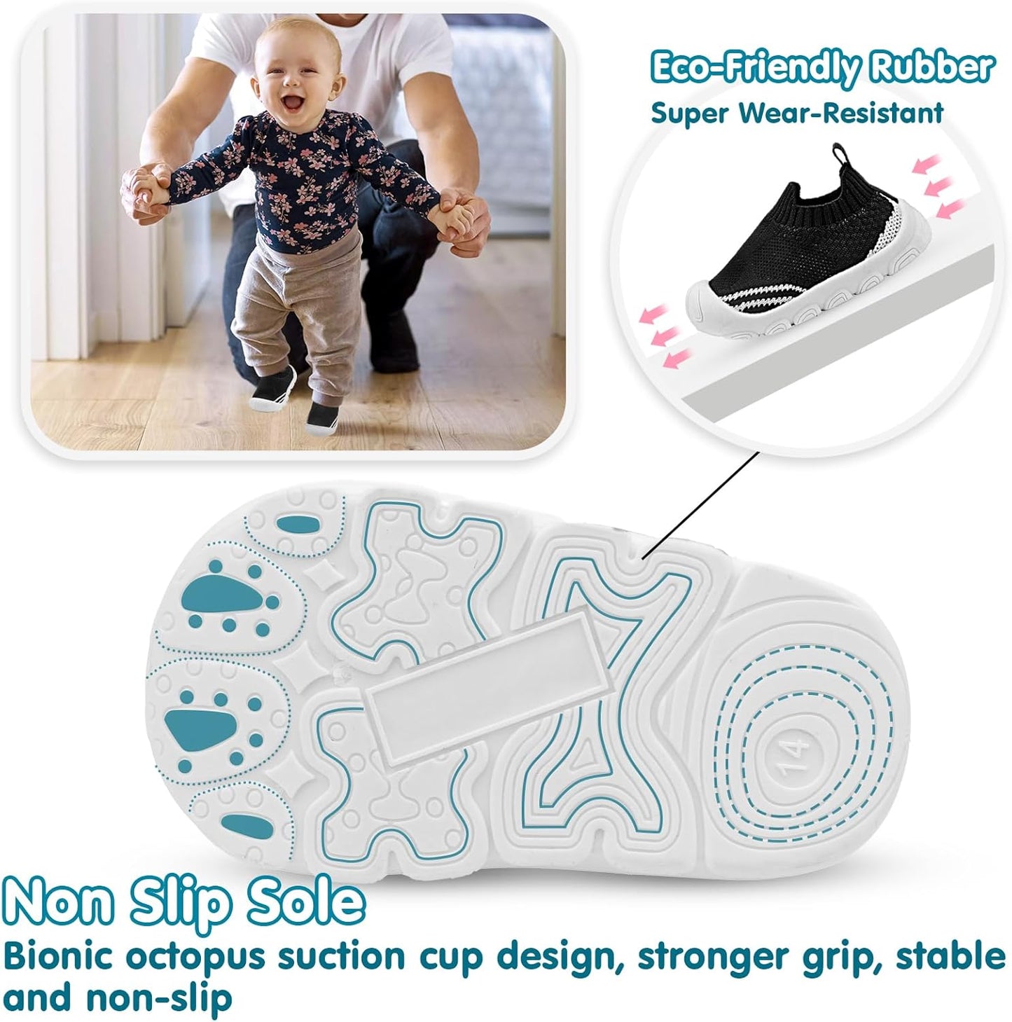 Charrost Toddler Baby Girl Boy First Walking Shoes Checkered Sneakers Sizes 3/4/5/6/7/8T. Soft, Cute,Flexible for First Walkers. Non-Slip, Slip On, Wide Toe Box Indoors Outdoors