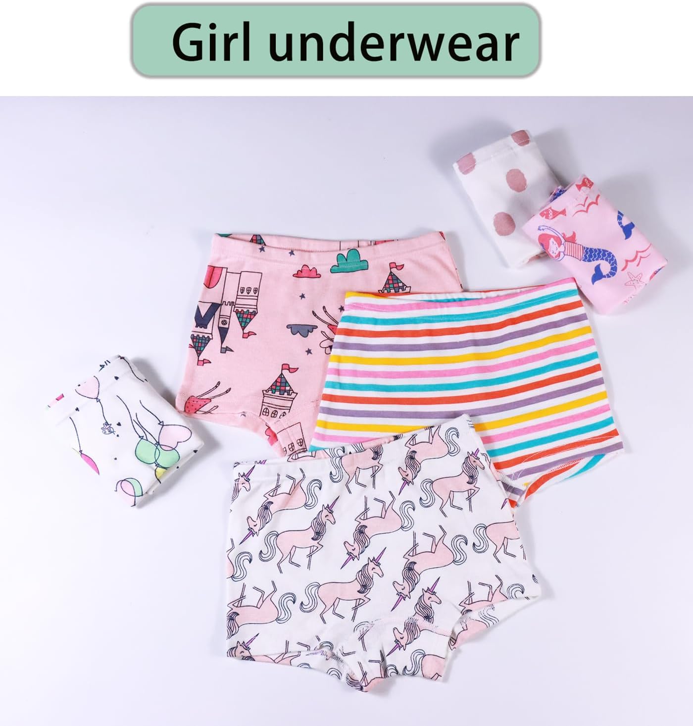 Boboking Soft Cotton Girls' Panties Boyshort Little Girls' Underwear Toddler Undies