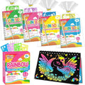Party Favors for Kids: 4 Pack Rainbow Scratch Art Notebook Students Classroom Gifts Bulk for Girls Boys Goodie Bags Stuffers, Return Gifts for Birthday Party Favors Bulk Kids Crafts