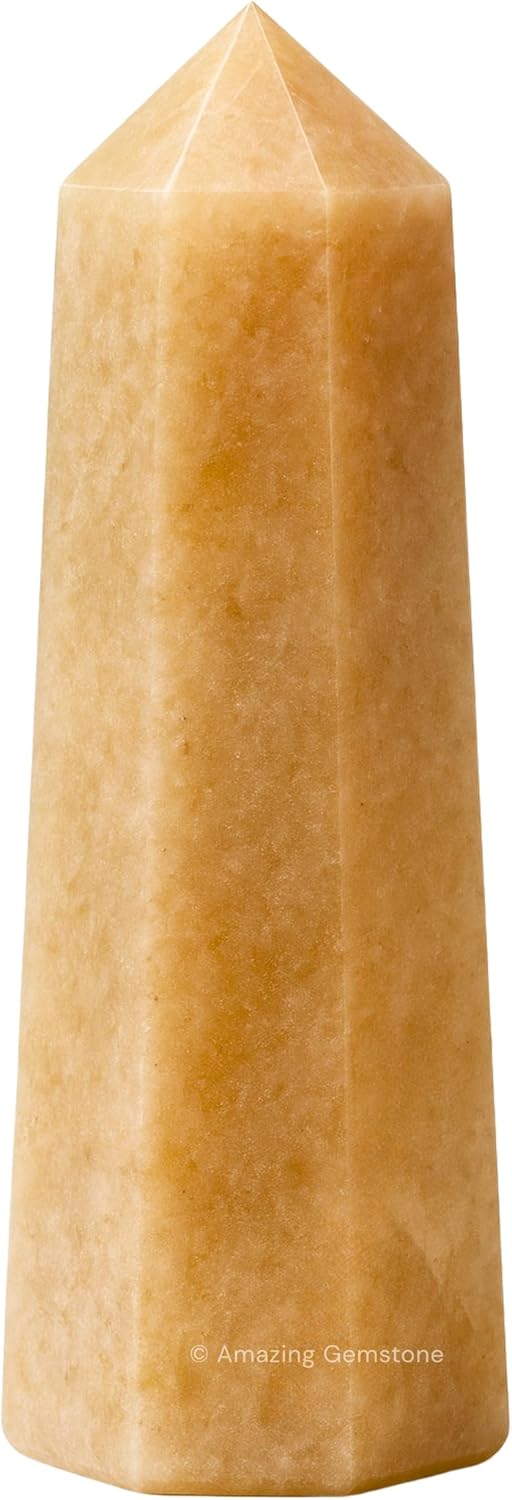 Amazing Gemstone Cream Moonstone Crystal Towers ~ Natural Healing Crystal Point Obelisk for Reiki Healing and Crystal Grid (2 to 3 INCH)