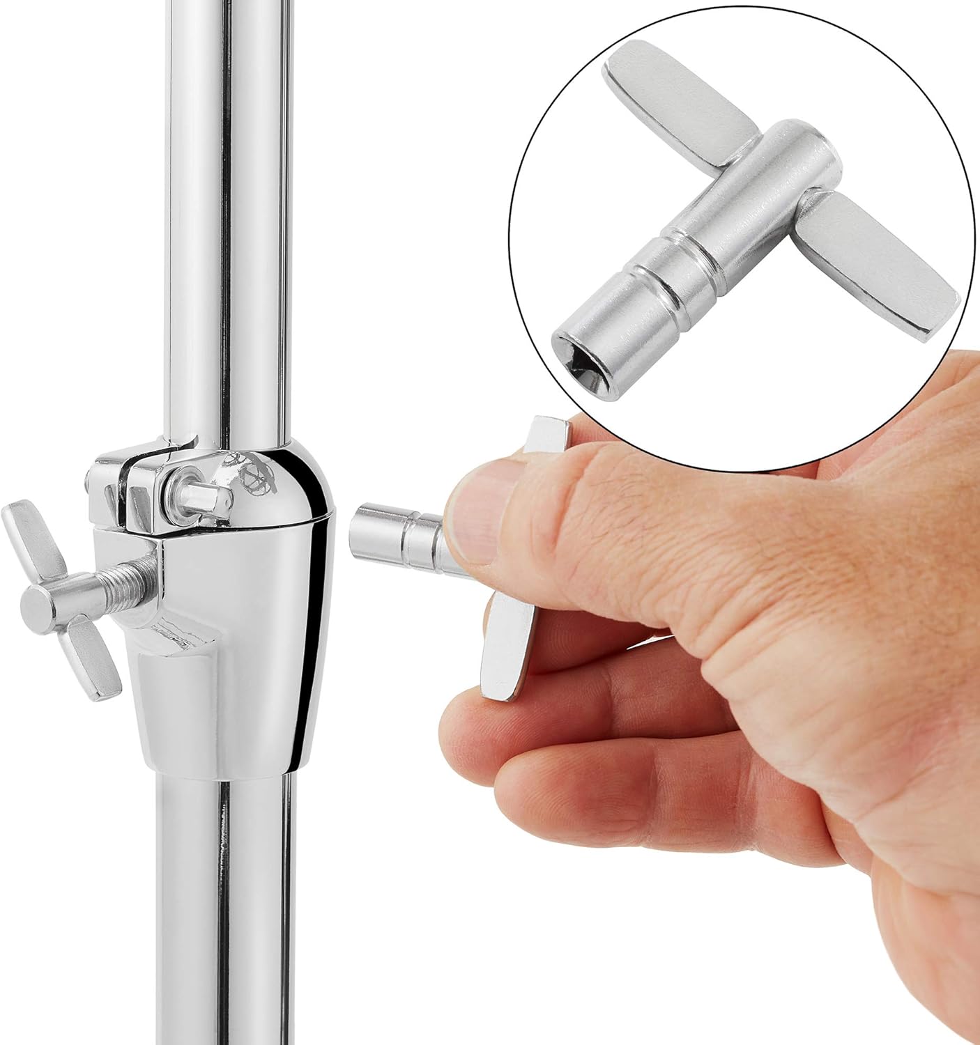 Ashthorpe Roto Tom Drum Set with Stand - 6", 8", 10" Toms with Remo Heads