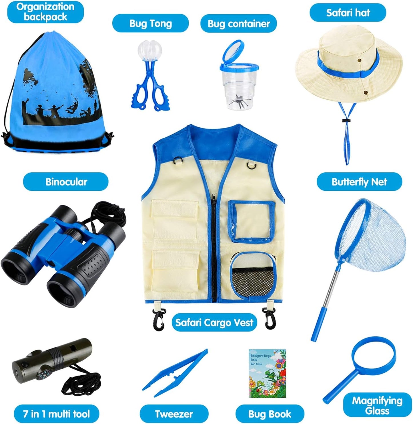 INNOCHEER Bug Catcher for Kids, Kids Explorer Kit, Kids Outdoor Toys for Toddlers 3-5, Outdoor Toys for Kids Ages 4-8, Gifts Toys for 3 4 5 6 7 8+ Year Old Boys, Outside Toys for Kids Ages 4-8 8-12