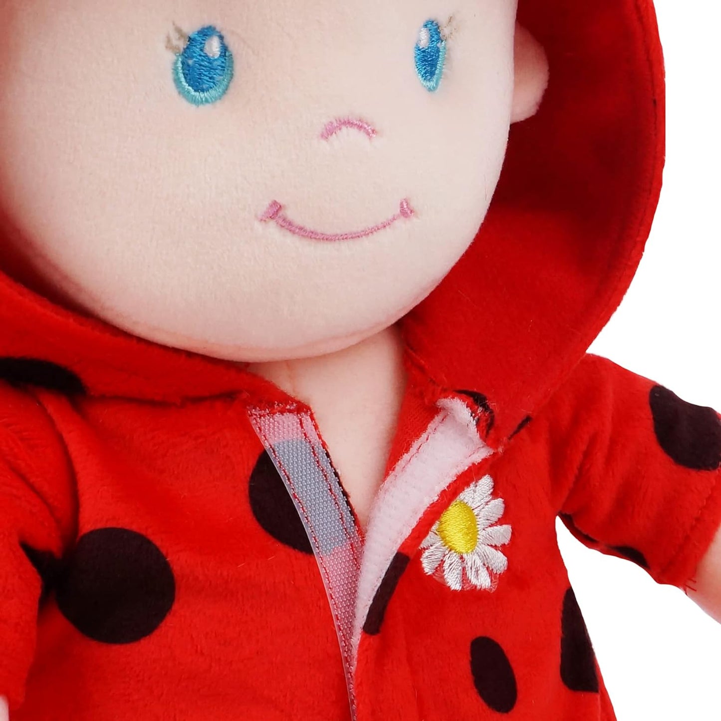 June Garden 12" Sweet Dolly Ladybug - Stuffed Ultra Soft Baby Doll for Birth and Up - Ladybug Outfit