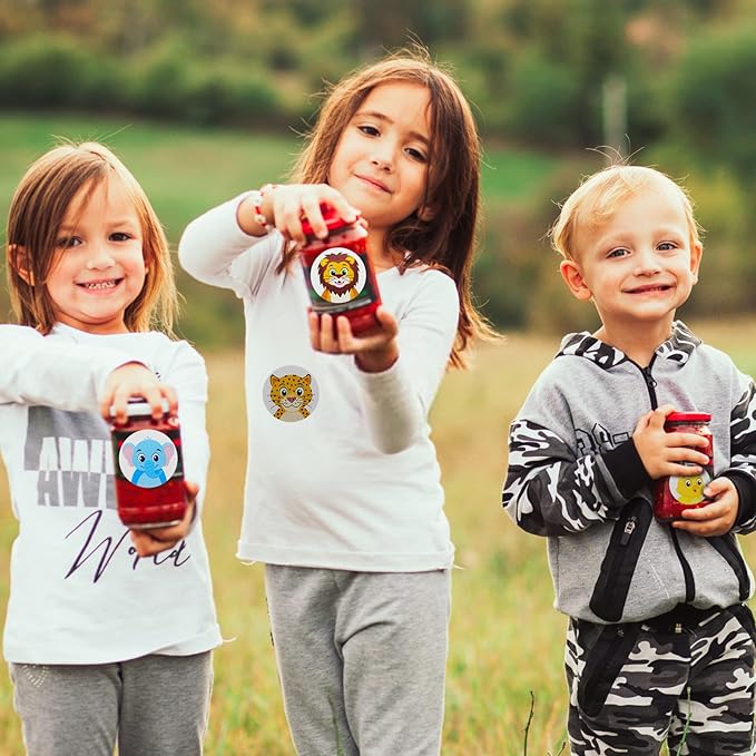 1000 PCS Small Cute Animal Stickers for Kids Teachers Classroom Party(1" Diameter / 2 Roll / 16 Designs)