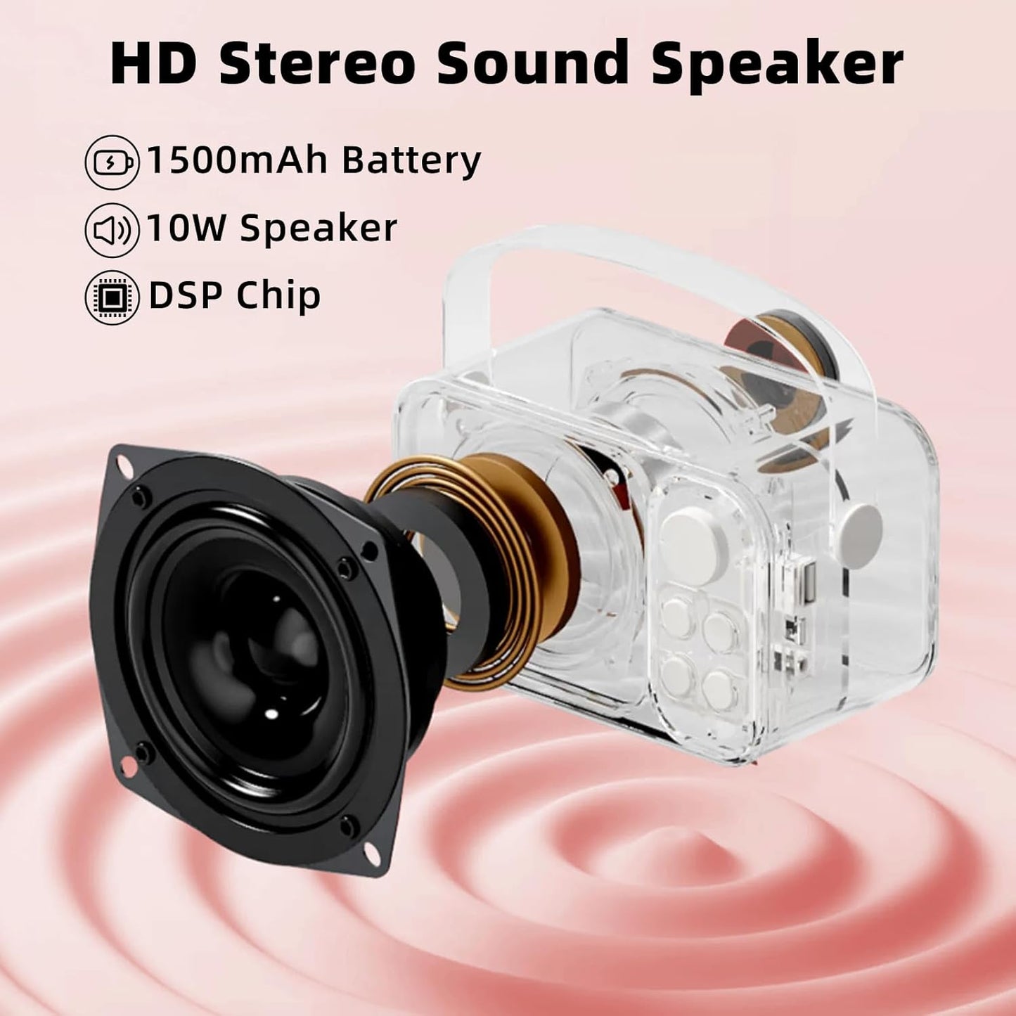 Mini Karaoke Machine for Kids Adult, Portable Bluetooth Karaoke Speaker with 2 Wireless Microphones for Home Party, Great Gifts for Boys and Girls Ages 4, 5, 6, 7, 8,9,10,11, 12+ Years Old